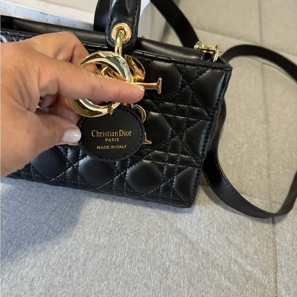Dior Black and Gold Quilted Shoulder COPY BAG - Picture 6 of 6
